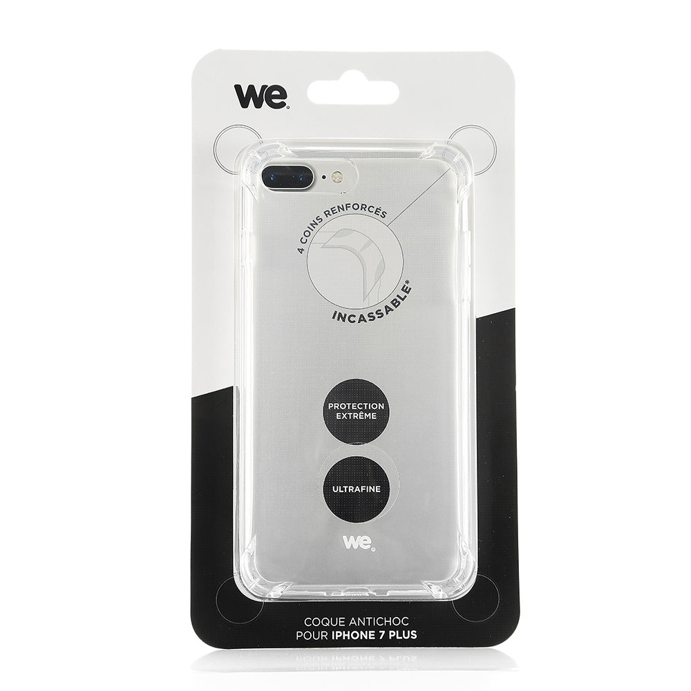 We coque de protection ANTI-CHOCS APPLE IPHONE 7+/ 8+ Transparent
