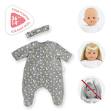 Pyjama - Corolle - Brille dans la Nuit - 36 cm - Étoiles phosphorescentes - Facile a enfiler