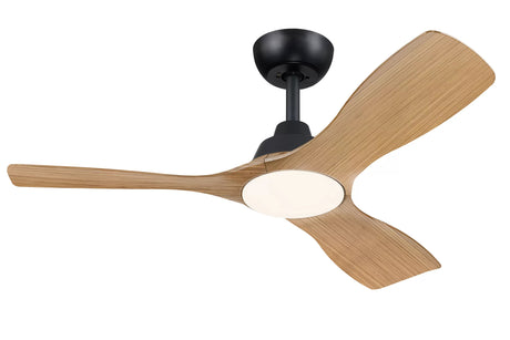 Ventilateur de plafond - Philips - Olas - Pales fixes - Diametre 106 cm - Noir/Bois - LED intégrée + télécommande