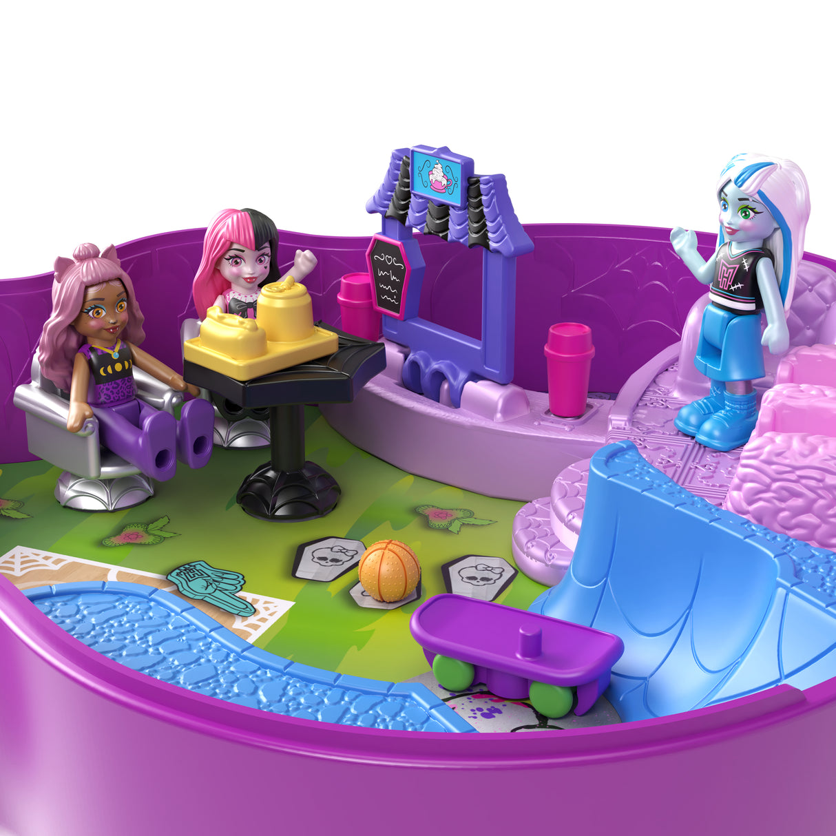 Polly Pocket-Monster High-Coffret 3 mini-figurines et 10 accessoires HVV58