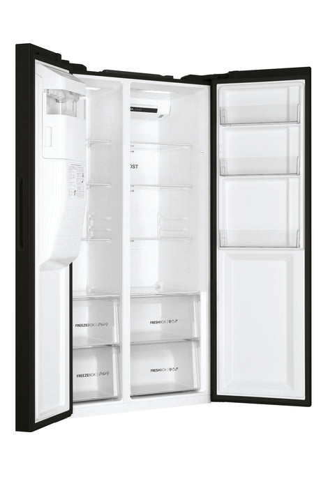 Réfrigérateur américain - HAIER - SBS 90 Series 3 HSR3918EIPB - Classe E - 515 L - 180 x 90 x 65,9 cm - Noir