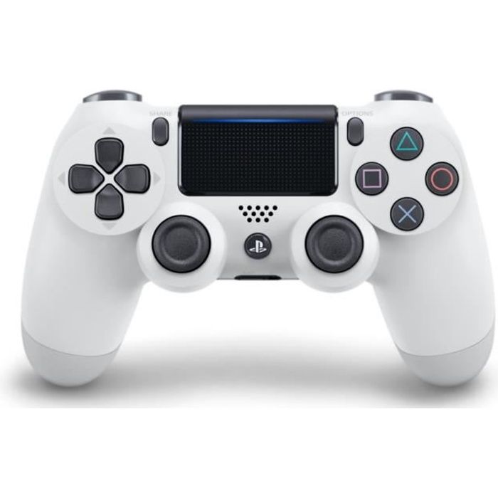 Manette PS4 DualShock 4.0 V2 Blanche/Glacier White - PlayStation Officiel