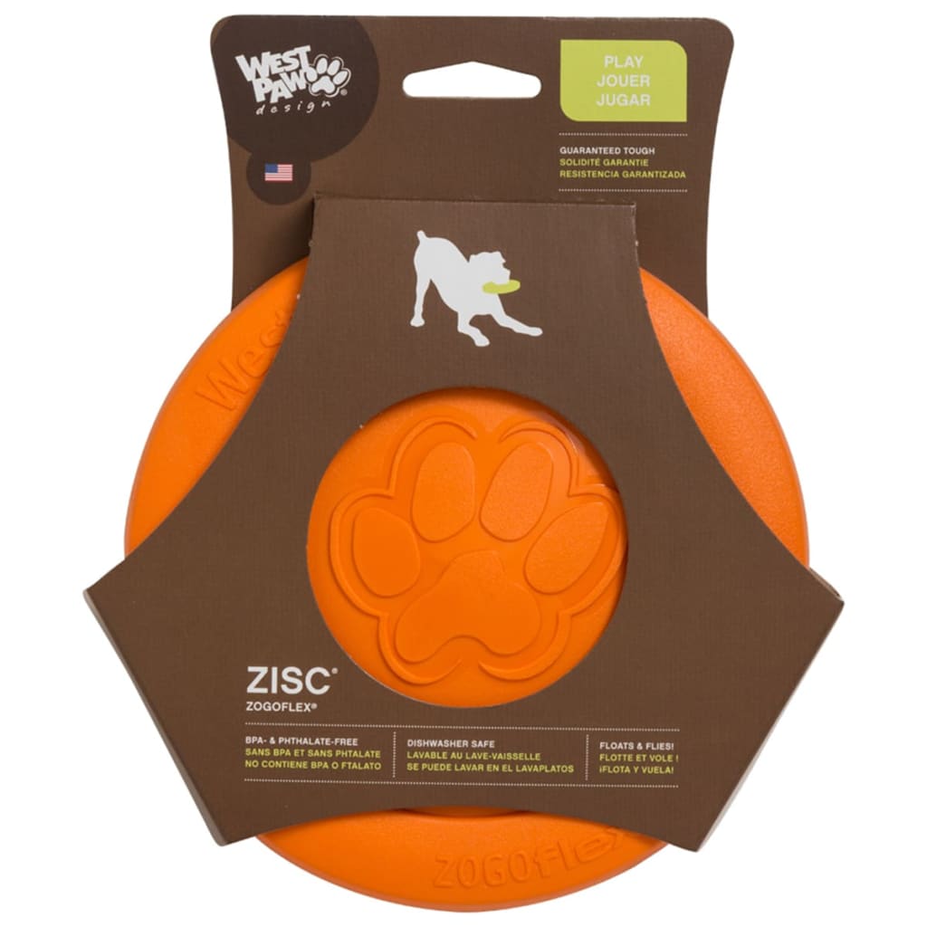 Zogoflex Frisbee für Hunde Zisc Größe L Orange 1937