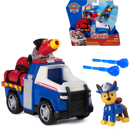Figurine Chase - Véhicules + 2 projectiles - des 3 ans - Fire Rescue - La Pat'Patrouille