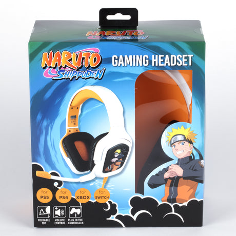 Casque gaming - Filaire - PS4, PS5, Switch, Xbox One et Series X|S - Konix - Naruto Shippuden - Microphone - Câble 1,5 m - Naruto