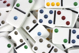 Jeu de dominos TACTIC Double 6 en boîte métal - Garçon et Fille - A partir de 5 ans