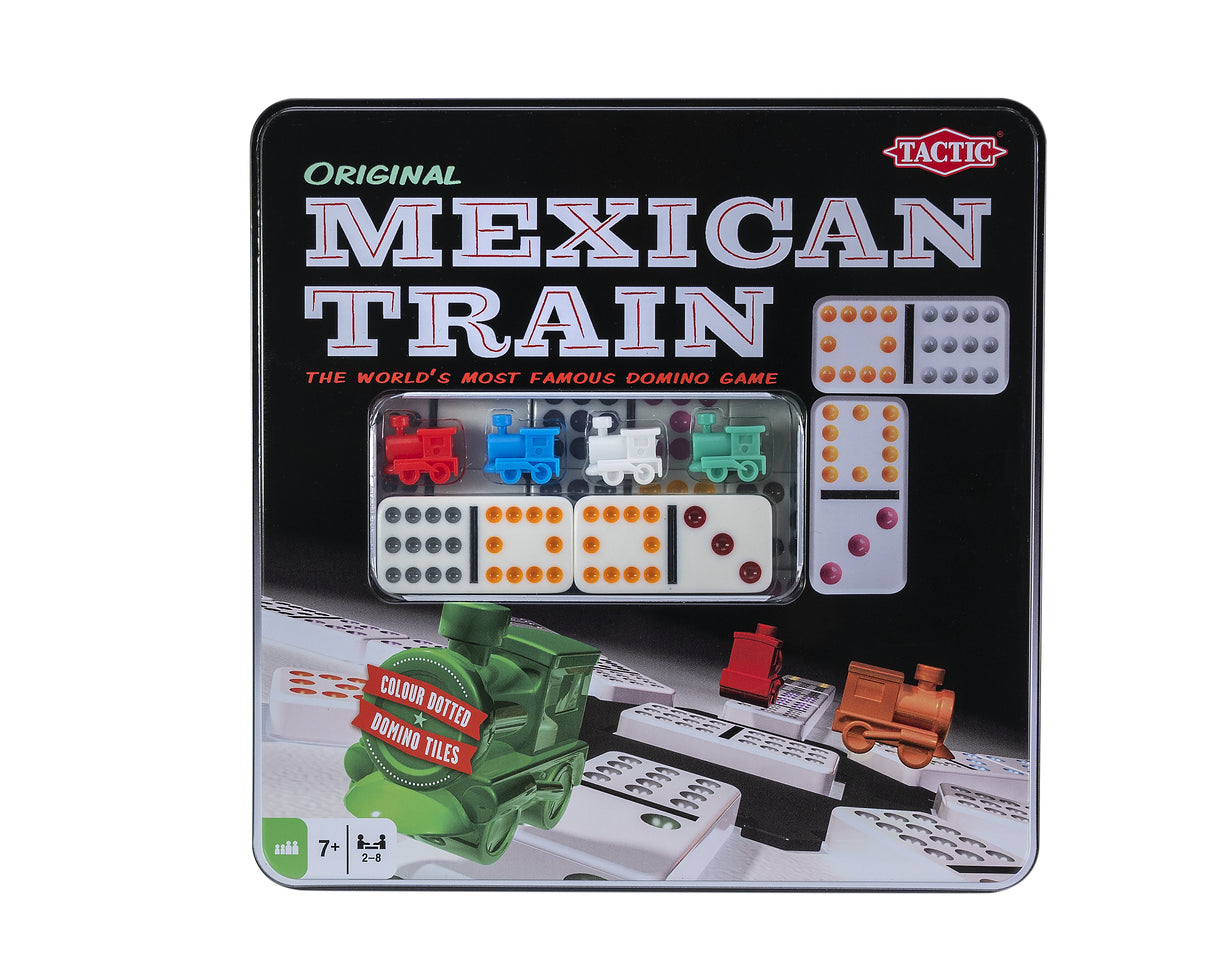 Jeu de dominos Mexican Train TACTIC - Boîte métal - Multicolore - 30 min - Adulte