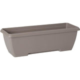 Jardiniere - GARDEN ID Teramo - Taupe 60 cm - SoliditÈ - RÈserve d'eau intÈgrÈe - RecyclÈ & 100% recyclable - Volume pour plantes