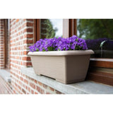 Jardiniere - GARDEN ID Teramo - Taupe 60 cm - SoliditÈ - RÈserve d'eau intÈgrÈe - RecyclÈ & 100% recyclable - Volume pour plantes