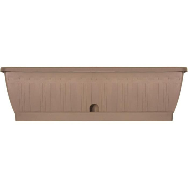 Jardiniere - GARDEN ID Terraflor - Taupe 60 cm - Solidité - Réserve d'eau - Recyclé & 100% recyclable - Volume pour plantes.