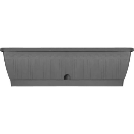 Jardiniere - GARDEN ID Terraflor - Anthracite 60cm - Solidité - Réserve d'eau - Recyclé & 100% recyclable - Volume pour plantes.