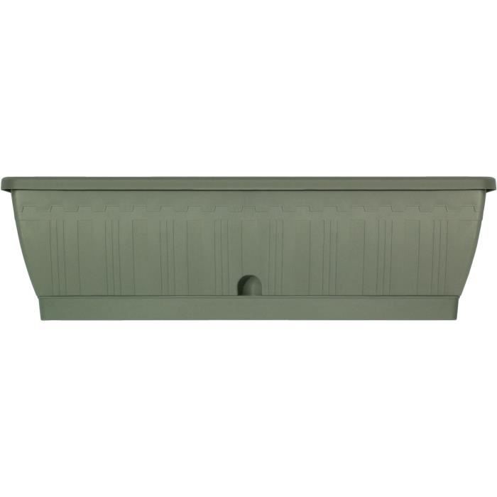 Planter - GARDEN ID Terraflor - Verdigris 60 cm - Solidity - Water reserve - Recycled &amp; 100% recyclable - Volume for plants.