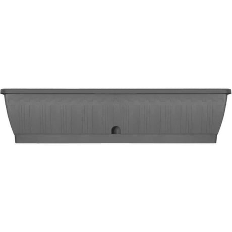 Jardiniere - GARDEN ID Terraflor - Anthracite 80 cm - Solidité - Réserve d'eau - Recyclé & 100% recyclable - Volume pour plantes.