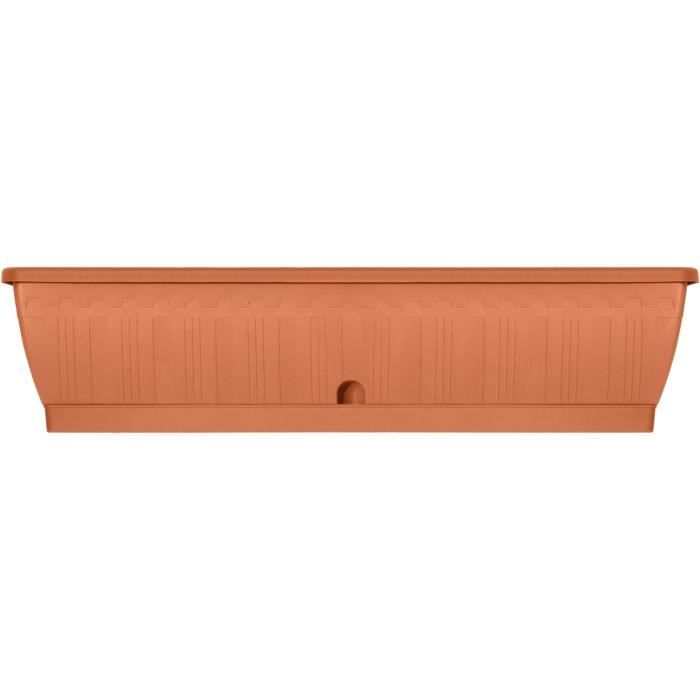 Jardiniere - GARDEN ID Terraflor - Terra 80 cm - Solidité - Réserve d'eau - Recyclé & 100% recyclable - Volume pour plantes.