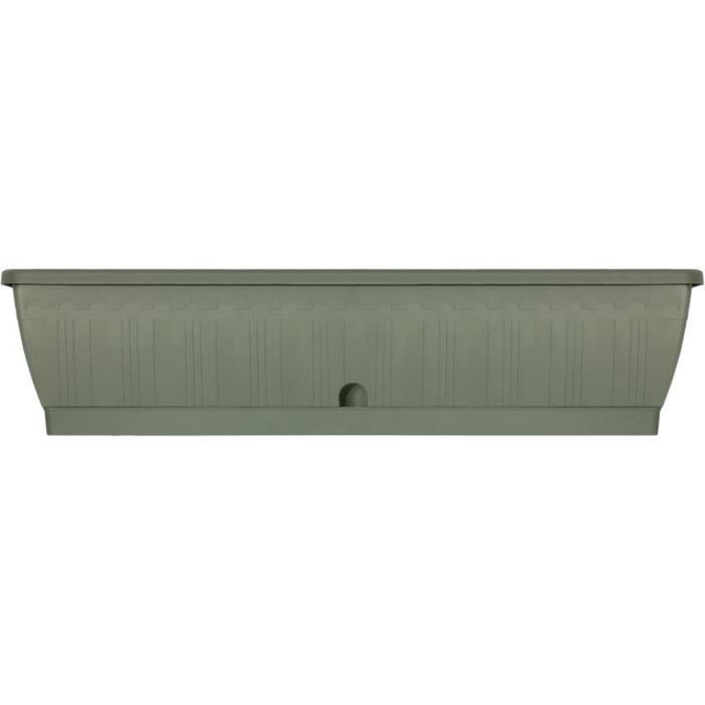 Jardiniere - GARDEN ID Terraflor - Vert de gris 80 cm - Solidité - Réserve d'eau - Recyclé & 100% recyclable - Volume pour plantes.