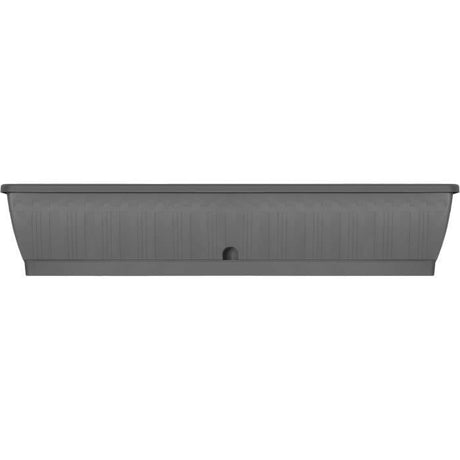 Jardiniere - GARDEN ID Terraflor - Anthracite 100 cm - Solidité - Réserve d'eau - Recyclé & 100% recyclable - Volume pour plantes.