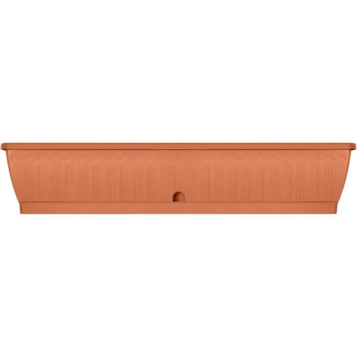 Jardiniere - GARDEN ID Terraflor - Terra 100 cm - Solidité - Réserve d'eau - Recyclé & 100% recyclable - Volume pour plantes.