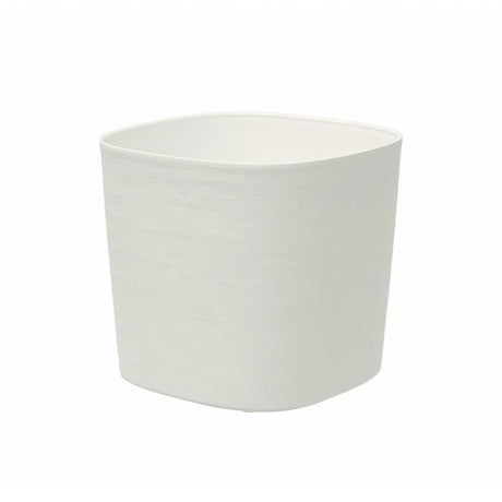 Pot avec réserve d'eau - GARDEN ID Respect - Blanc 30 x 30 cm - 100% déchets ménagers - 100% recyclable - Surface structurée.