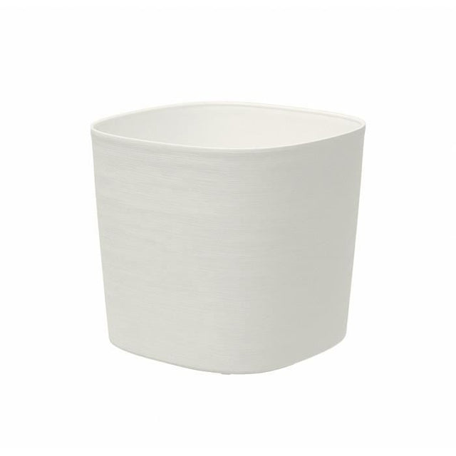 Pot avec réserve d'eau - GARDEN ID Respect - Blanc 30 x 30 cm - 100% déchets ménagers - 100% recyclable - Surface structurée.