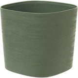 Pot avec réserve d'eau - GARDEN ID Respect - Vert de gris 40 x 40 cm - 100% déchets ménagers - 100% recyclable - Surface structurée.