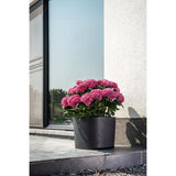 Pot avec réserve d'eau - GARDEN ID Respect - Noir-Anth 40 x 40 cm - 100% déchets ménagers - 100% recyclable - Surface structurée.