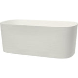 Jardiniere avec réserve d'eau - GARDEN ID Respect - Blanc 50 x 17 cm - 100% déchets ménagers - 100% recyclable - Surface structurée.