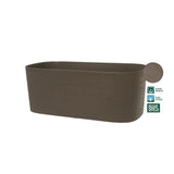 Jardiniere avec rÈserve d'eau - GARDEN ID Respect - Taupe 50 x 17 cm - 100% dÈchets mÈnagers - 100% recyclable - Surface structurÈe.