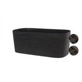 Jardiniere + réserve eau - GARDEN ID Respect - Noir-Anth 50 x 17 cm - 100% déchets ménagers - 100% recyclable - Surface structurée