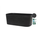 Jardiniere + réserve eau - GARDEN ID Respect - Noir-Anth 50 x 17 cm - 100% déchets ménagers - 100% recyclable - Surface structurée