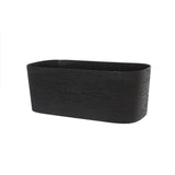 Jardiniere + réserve eau - GARDEN ID Respect - Noir-Anth 50 x 17 cm - 100% déchets ménagers - 100% recyclable - Surface structurée