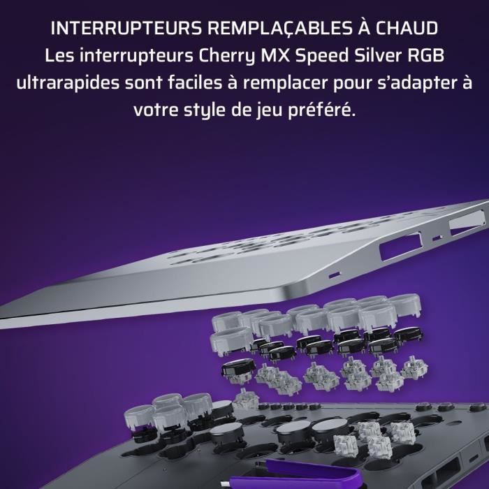 Manette de combat sans levier - Xbox - Victrix Pro KO Leverless Fight Stick - Gris