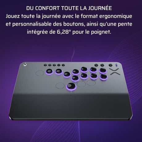Manette de combat sans levier - Xbox - Victrix Pro KO Leverless Fight Stick - Gris