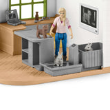 Cabinet vétérinaire avec animaux, coffret de 43 pieces avec figurine vétérinaire, animaux et accessoires, jouets animaux de la