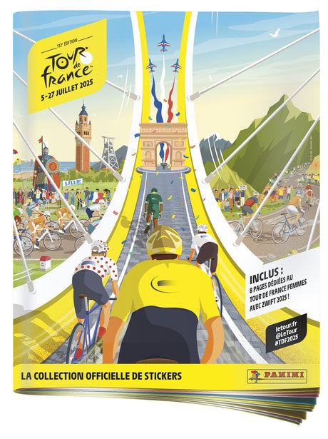 Pack de démarrage - PANINI - TOUR DE FRANCE 2025 - Album + 4 pochettes - 20 stickers