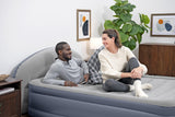 Matelas gonflable - BESTWAY - 671BD Queen - Pompe électrique intégrée - Tete de lit LoungeLux - Tritech durable