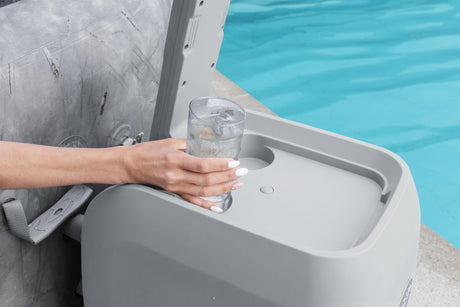 Spa gonflable BESTWAY - Lay-Z-Spa San Fransisco - Hydrojets - 230 x 230 x 71 cm - 5 a 7 places - Carré (couverture, 5 appuie-tete)