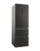 Réfrigérateur combiné - HAIER - 3D 60 Series 5 HTW5618ENPT - Classe E - 360 L - 185 x 59,5 x 66,7 cm - Noir
