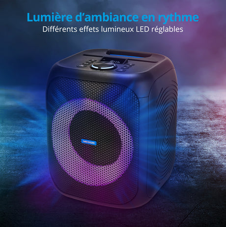 Enceinte - MEDION - Compact - 50W RMS - Anneau LED multicolore
