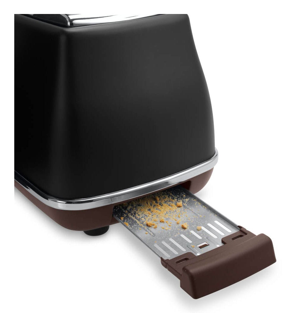 Grille-pain - DELONGHI - CTOV2103.BK - 900 W - 2 fentes - Noir mat / Chocolat