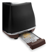 Grille-pain - DELONGHI - CTOV2103.BK - 900 W - 2 fentes - Noir mat / Chocolat