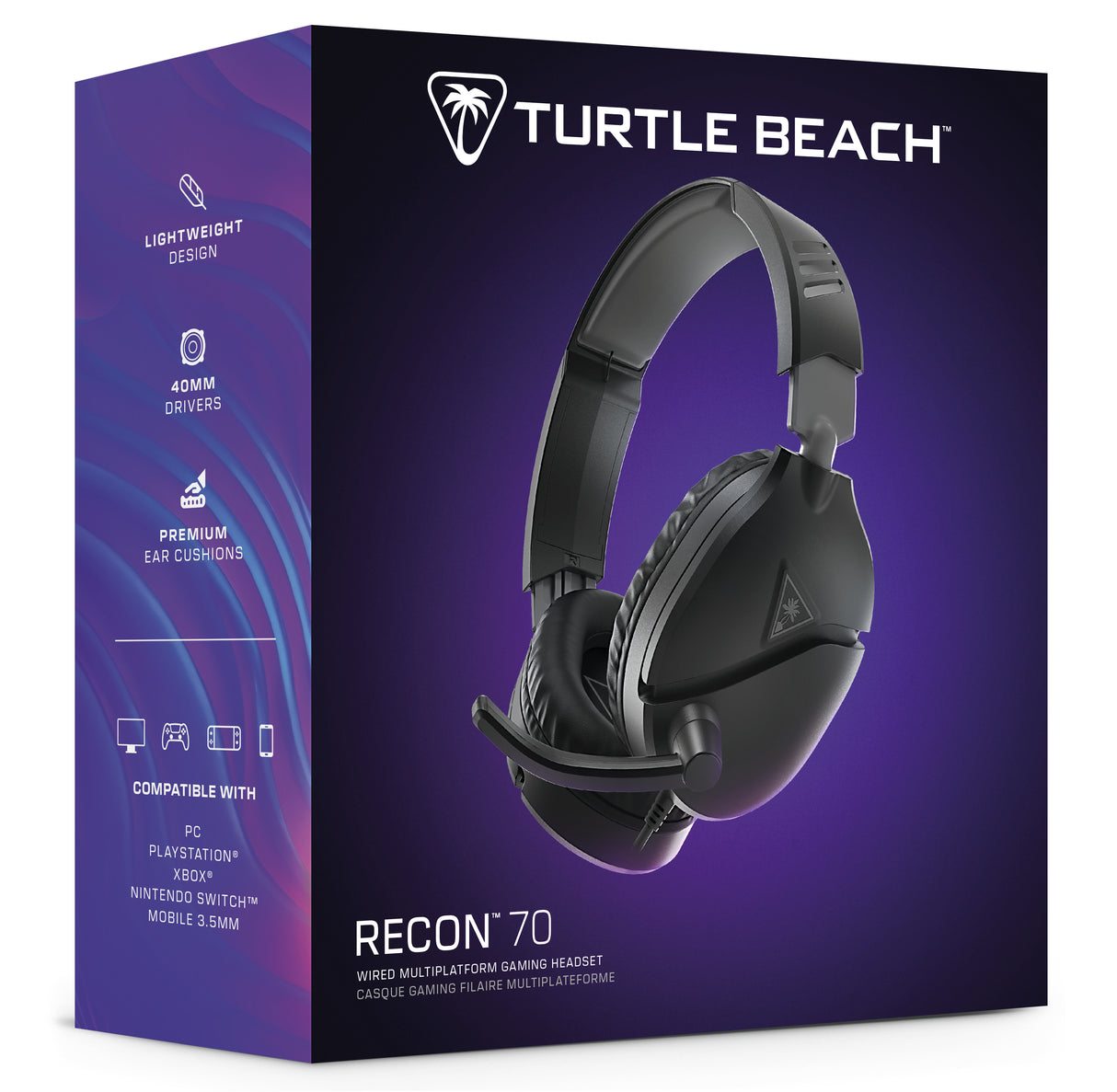 Casque de gaming multi-plateforme - TURTLE BEACH - Recon 70 PC - Noir