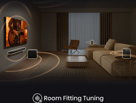 Barre de son - HISENSE - AX5140Q - 5.1.4 Canaux - Dolby Atmos & DTS:X - 520W - Caisson et enceintes arriere sans fil - HDMI eARC