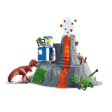 Expédition au grand Volcan, 1 figurine de chercheuse et 2 jouets dinosaures, Pour enfants des 5 ans, Schleich 42564 DINOSAURS