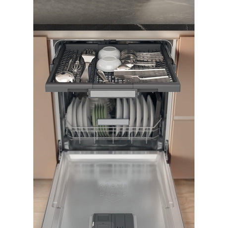 Lave-vaisselle tout encastrable HOTPOINT H7IHP40L - 15 couverts - 40 dB - Classe C - Maxi Space - tiroir a couverts