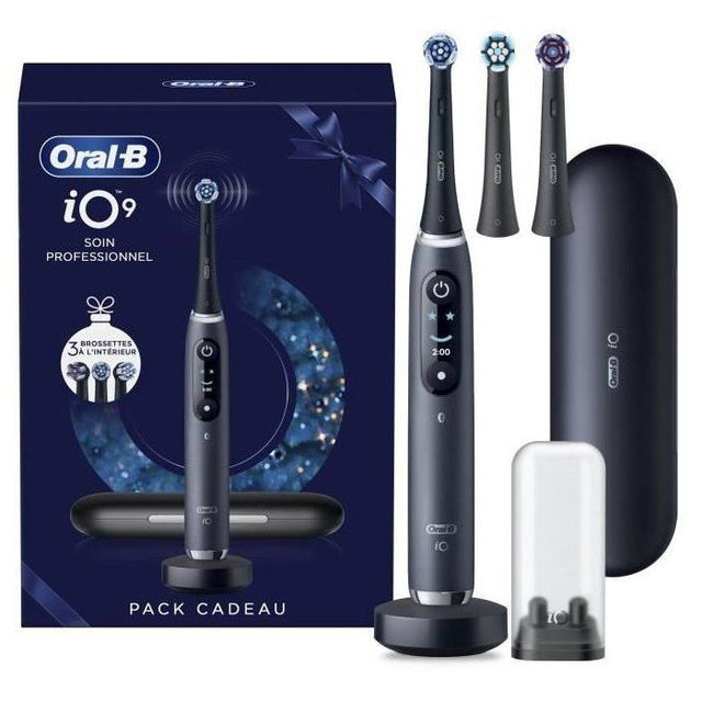 Brosse a dents électrique connectée - ORAL-B -iO 9 XMAS Edition - Noir - Mouvement oscillo-rotatif