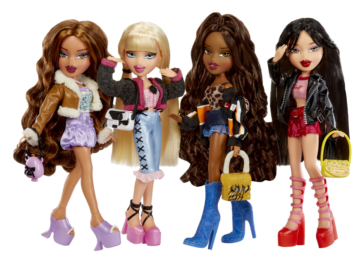 Bratz Goin' Out Poupée - Sasha - 1 Poupée Mannequin a Collectionner - Une Tenue, Un Sac a Main, Une Paire de Lunettes Soleil - 6 ans