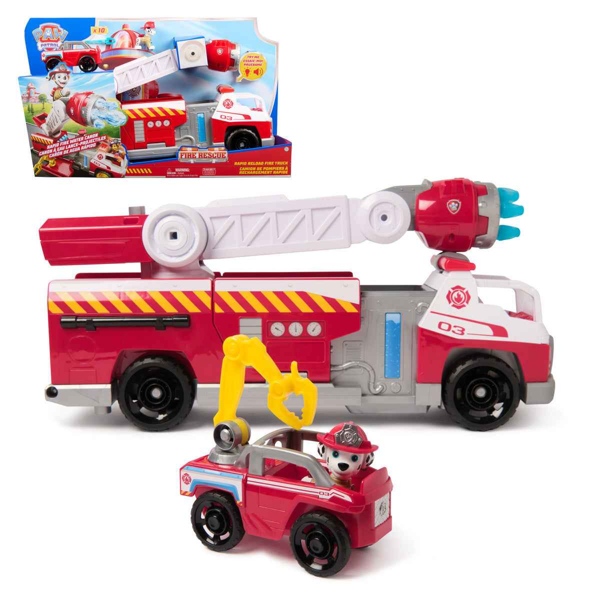 Camion de pompier + figurine Marcus - des 3 ans - Fire Rescue - La Pat'Patrouille
