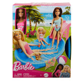 Barbie-Poupée et accessoires-Coffret poupée blonde avec piscine de reve HRJ74