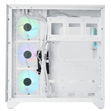 Boitier Moyen Tour ATX iTek Dark Cave Pano RGB avec panneaux vitrés (Blanc)