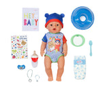 Poupon - BABY BORN - Jonas - 10 fonctions réalistes - 10 accessoires - Bleu et Rouge - 43cm - Des 3 ans